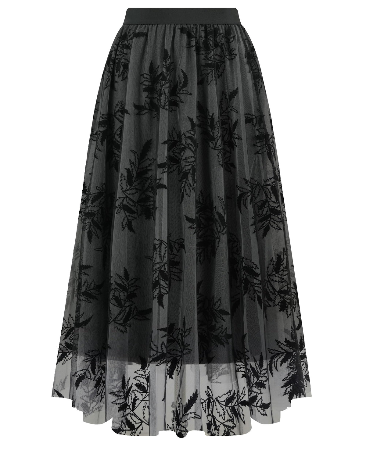 Kingfancy Mesh Skirt for Women Layered Midi Skirts