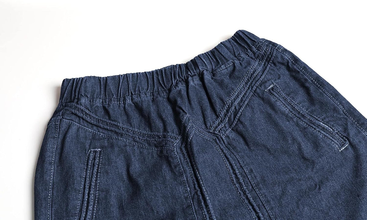ebossy Women's High Waist A Line Frayed Maxi Long Denim Skirt with Pockets