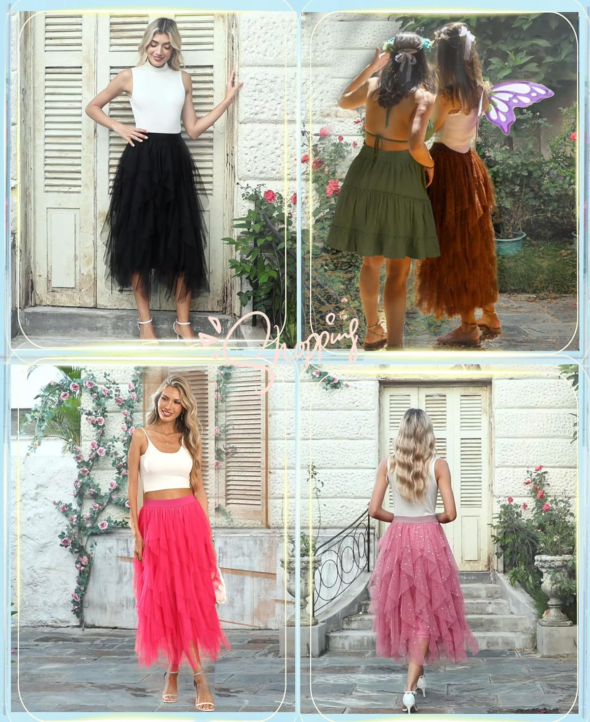 THHGPO Tulle Skirts for Women A Line Fairy Tiered Skirt