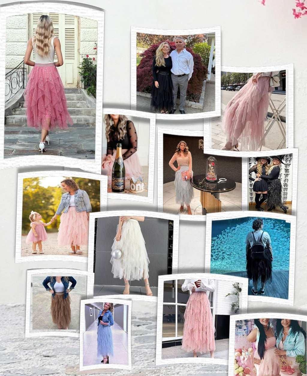 THHGPO Tulle Skirts for Women A Line Fairy Tiered Skirt