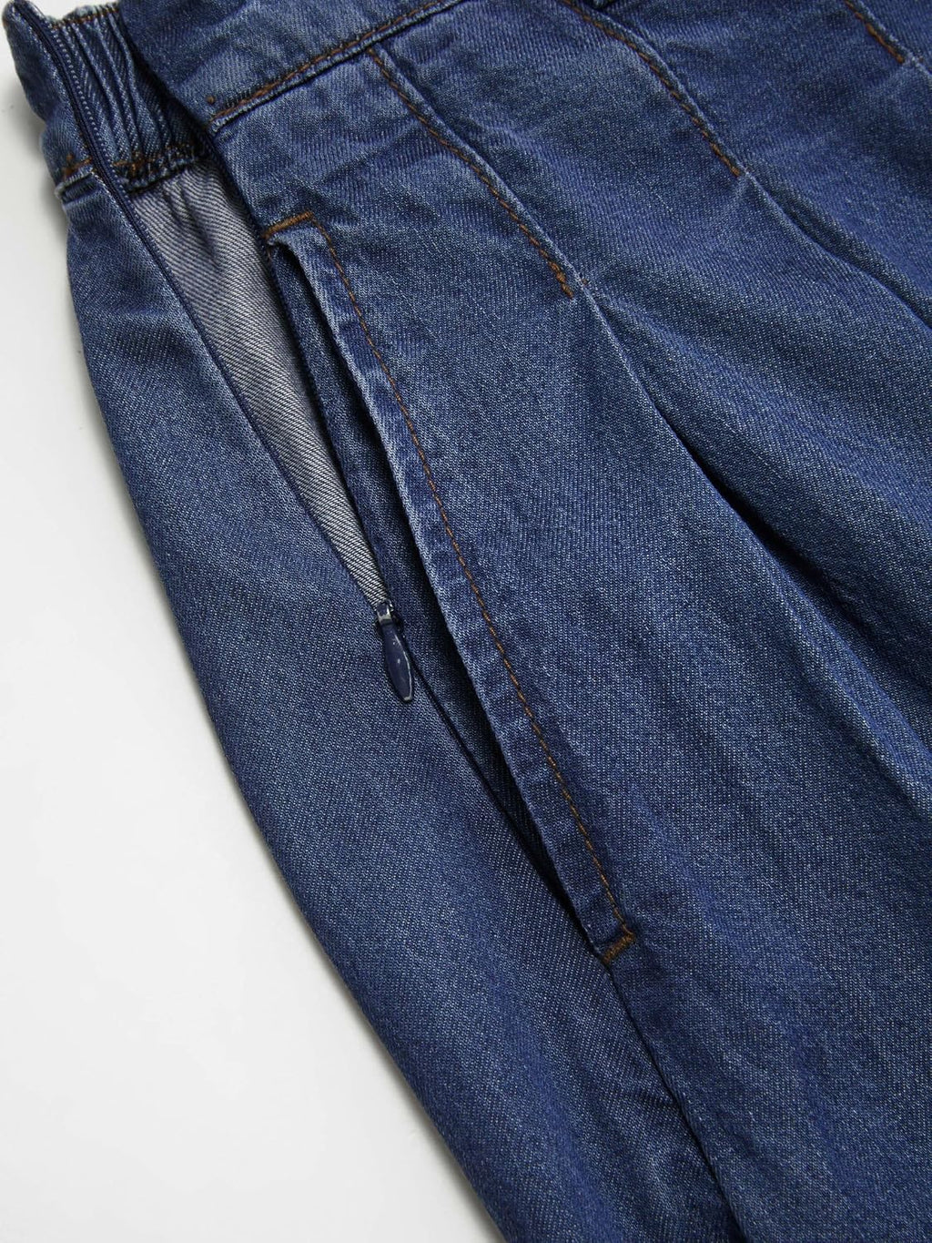 CIDER Womens Jean Skirts Long Denim Pleated A Line Skirt with Pockets