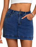IWD Jean Skorts for Woman 2026 Trendy High Waisted Denim Mini Skirt