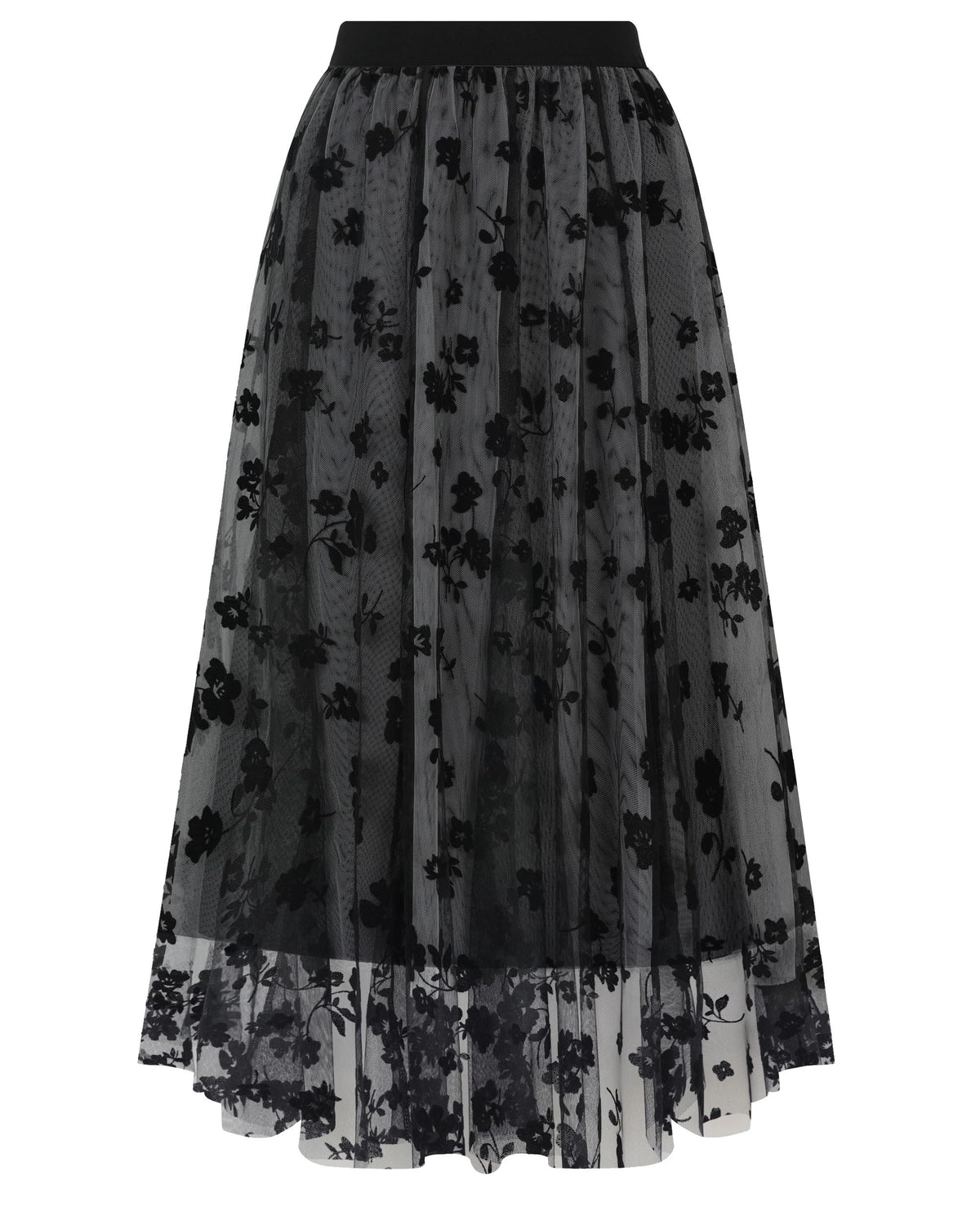 Kingfancy Mesh Skirt for Women Layered Midi Skirts