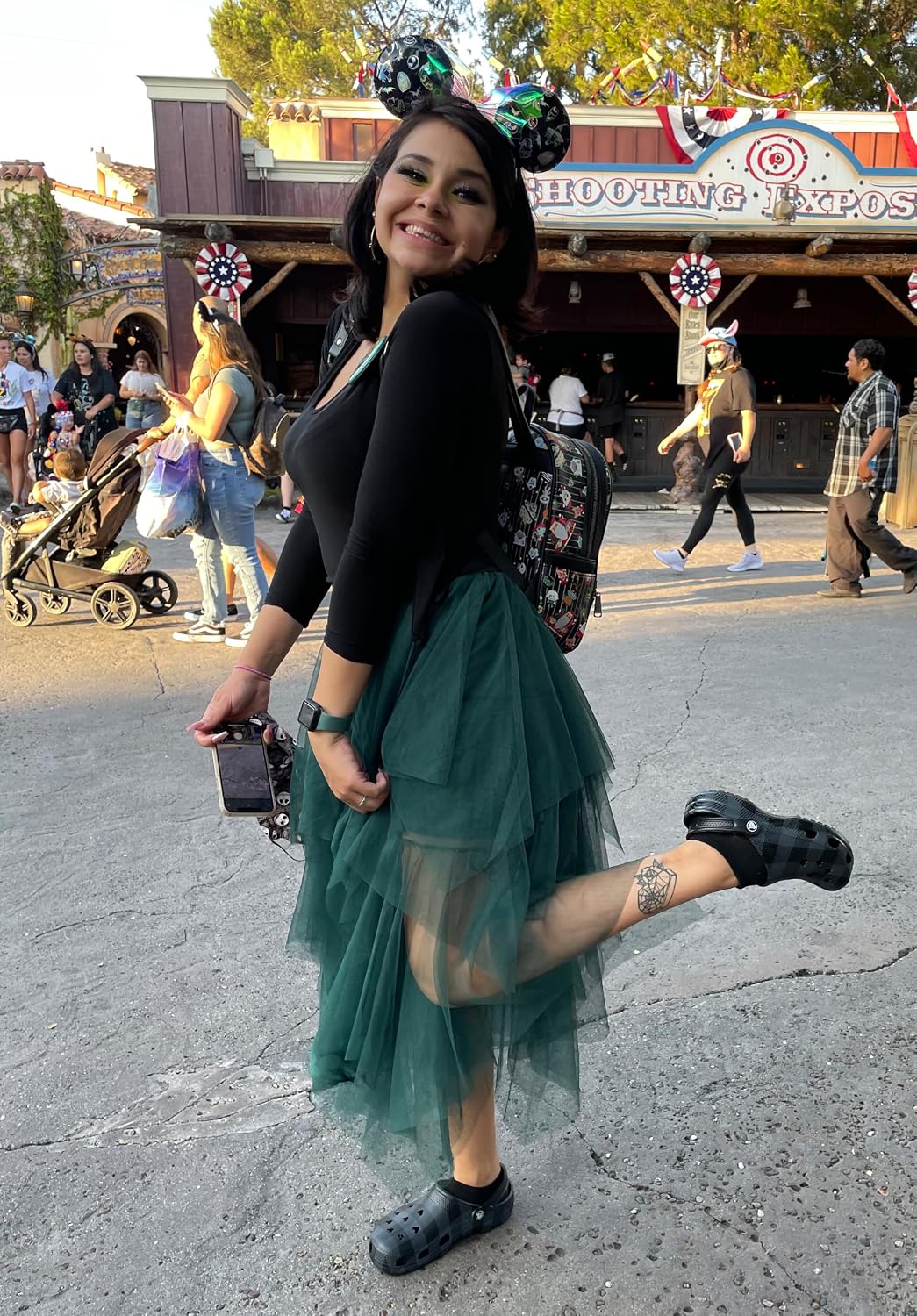 PUKAVT Tulle Skirt for Women High Waist Midi Mesh Tutu Skirt