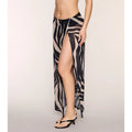 Wild Side Zebra Print High-Slit Maxi Skirt