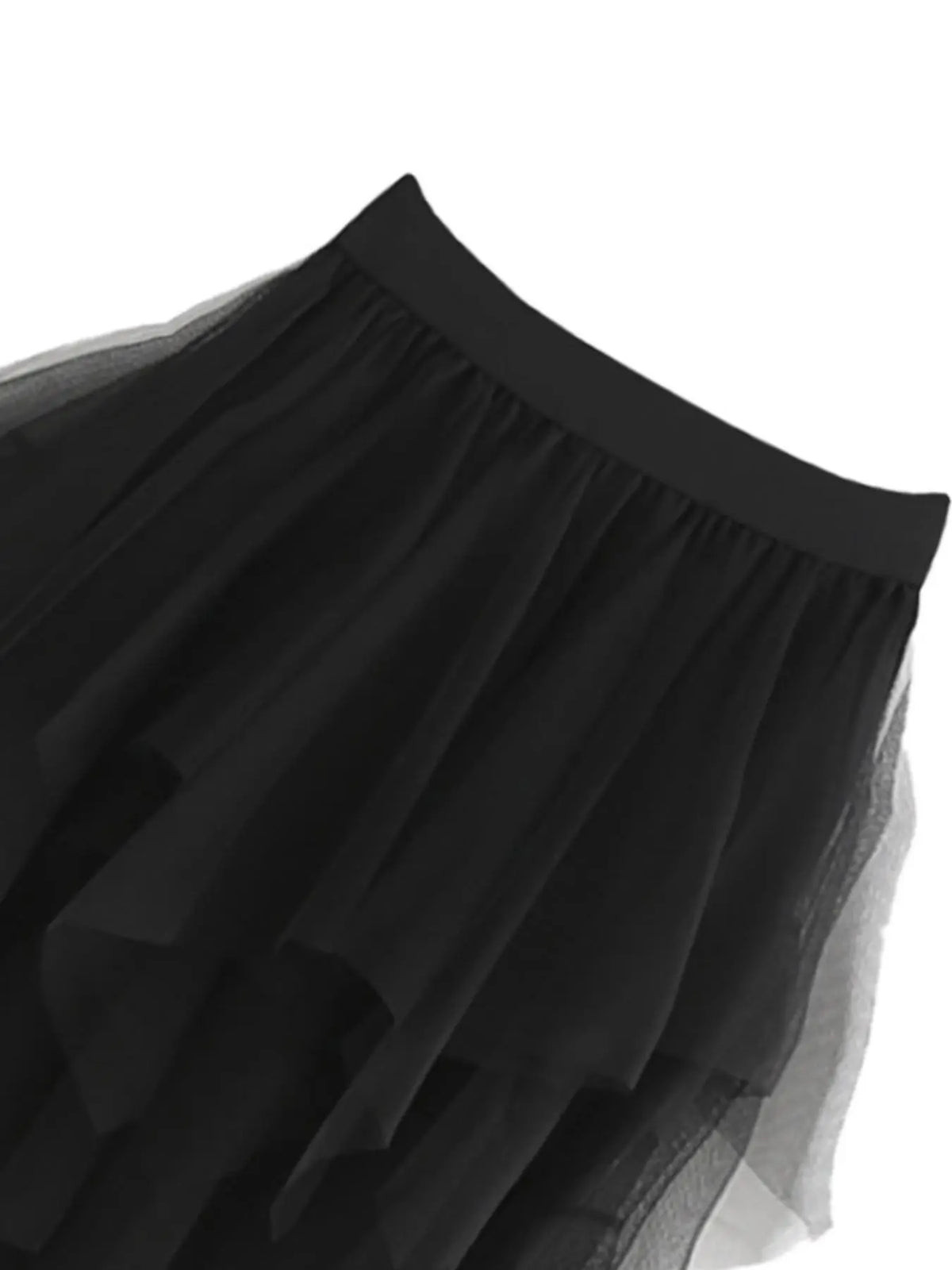 Women's Asymmetrical Hem Tulle Skirt, Fashion Bottoms, Elegant Fashion Mesh Skirt for Party Club Dating, Ladies Summer Clothes Valentine's Day, gift, Clothing