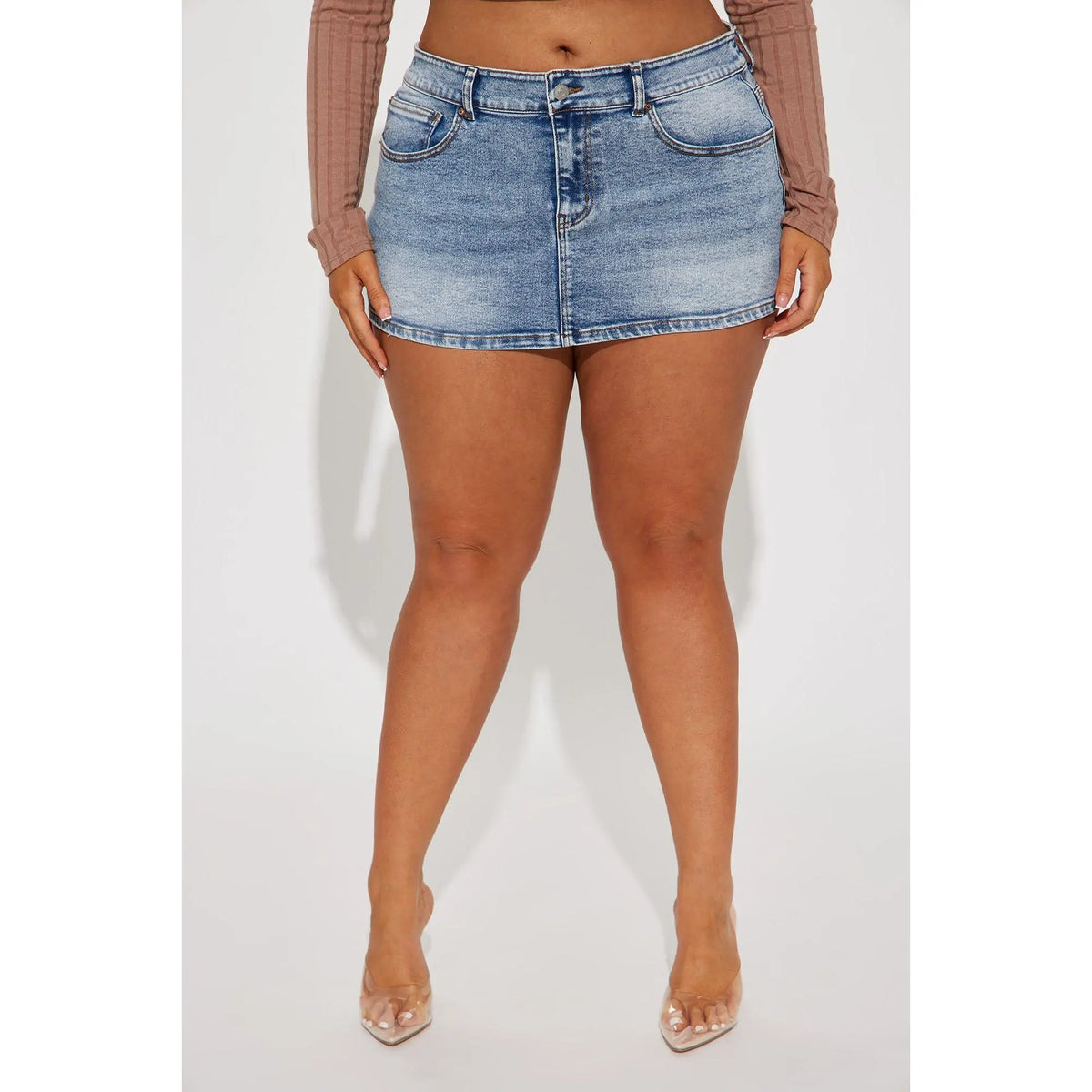 The OG Denim Micro Mini Skirt - Light Wash
